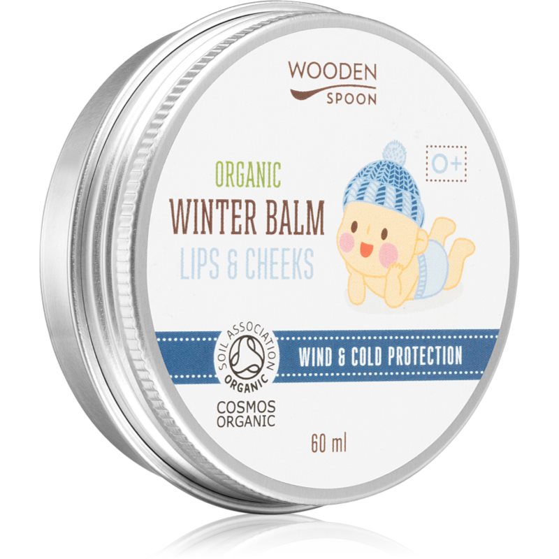 WoodenSpoon Organic Wind & Cold Protection захисний крем для шкіри обличчя та бальзам для губ 2 в 1 для дітей 60 мл
