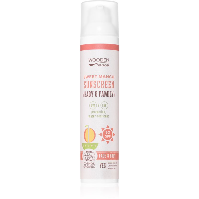 WoodenSpoon Baby & Family Sweet Mango Family Sunscreen Lotion With SPF 50 100 Ml