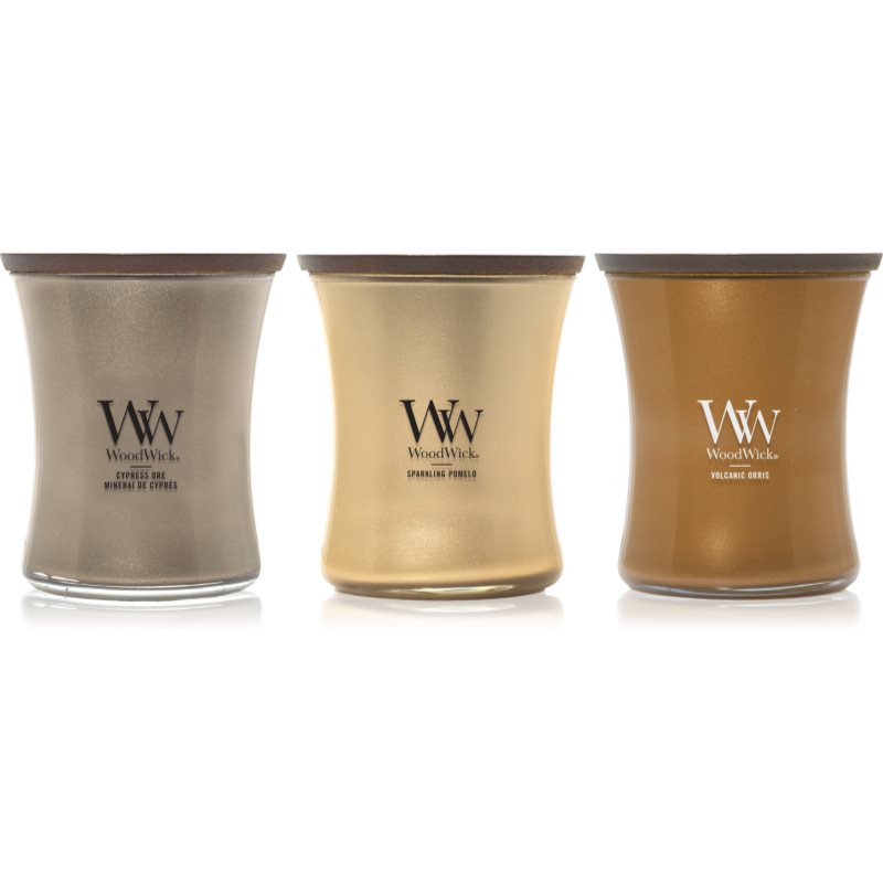 Woodwick Precious Metals Trio Pack set