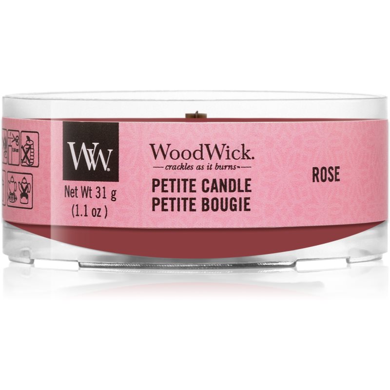 

Woodwick Rose вотивна свічка з дерев'яним гнітом