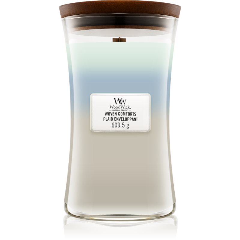 

Woodwick Trilogy Woven Comforts aроматична свічка з дерев'яним гнітом