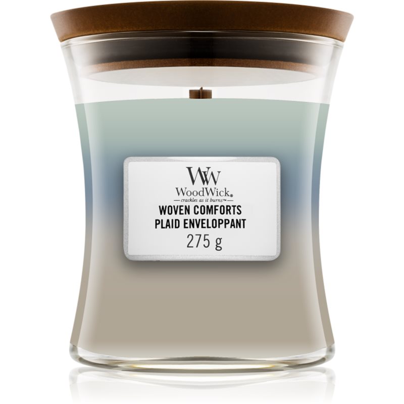 Woodwick Trilogy Woven Comforts vonná sviečka s dreveným knotom 275 g