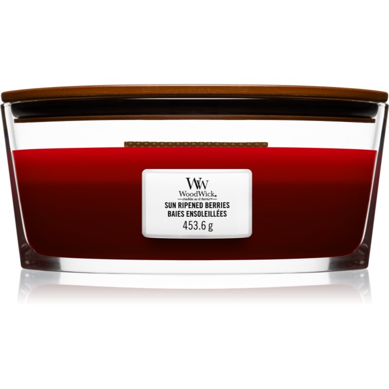 Woodwick Trilogy Sun Ripened Berries aроматична свічка з дерев'яним гнітом (hearthwick) 453.6 гр