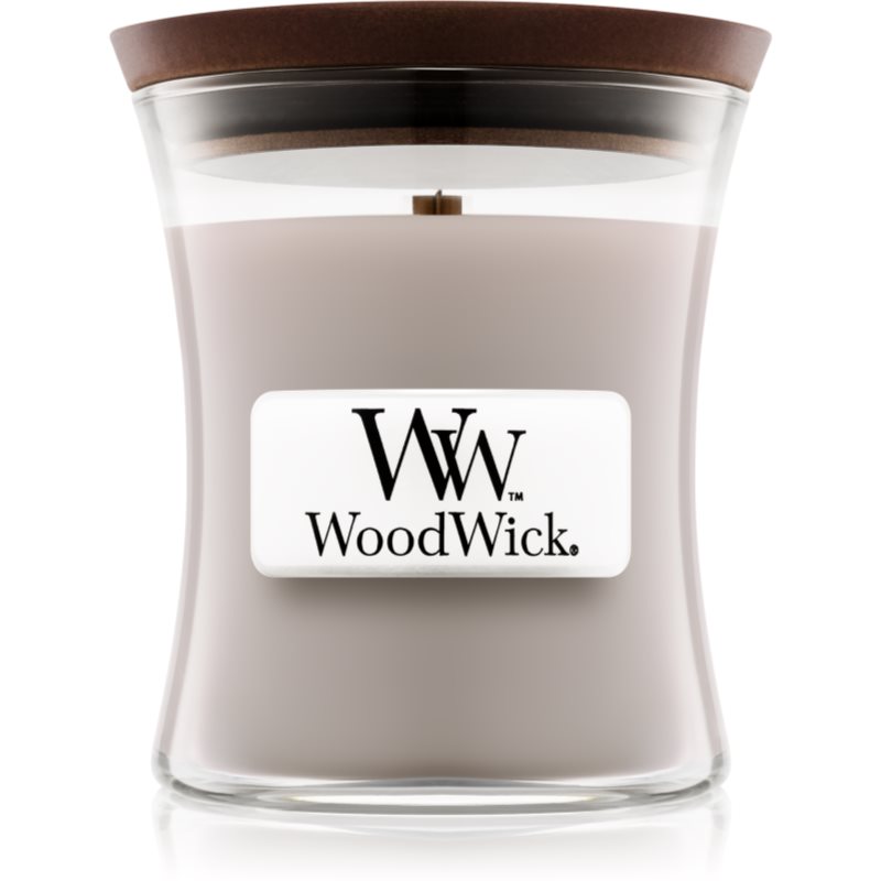 Woodwick Wood Smoke dišeča sveča  z lesenim stenjem 85 g