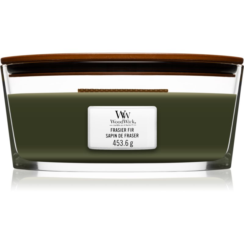 Woodwick Frasier Fir scented candle with wooden wick (hearthwick) 453.6 g

