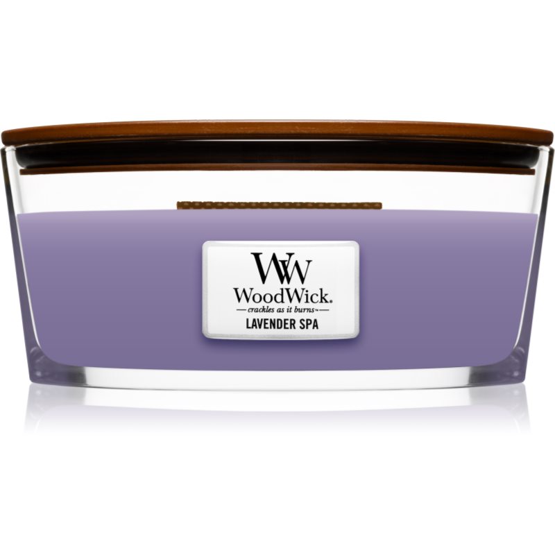 

Woodwick Lavender Spa aроматична свічка з дерев'яним гнітом (hearthwick