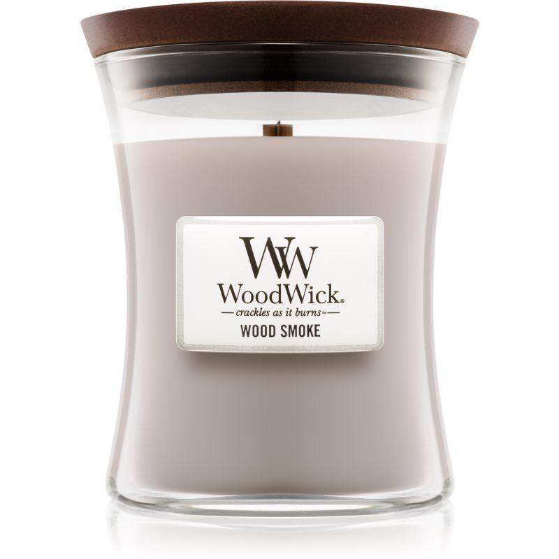 Woodwick Wood Smoke scented candle with wooden wick 275 g
