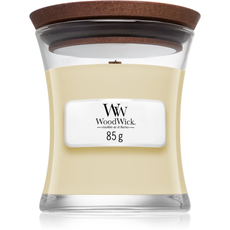 Woodwick White Teak scented candle Wooden Wick 85 g
