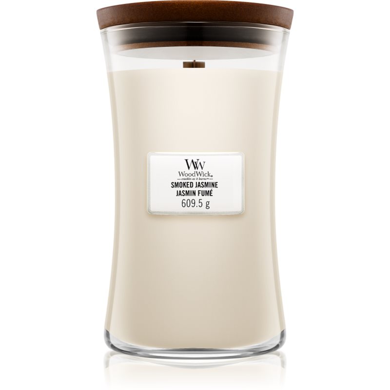 

Woodwick Smoked Jasmine aроматична свічка з дерев'яним гнітом