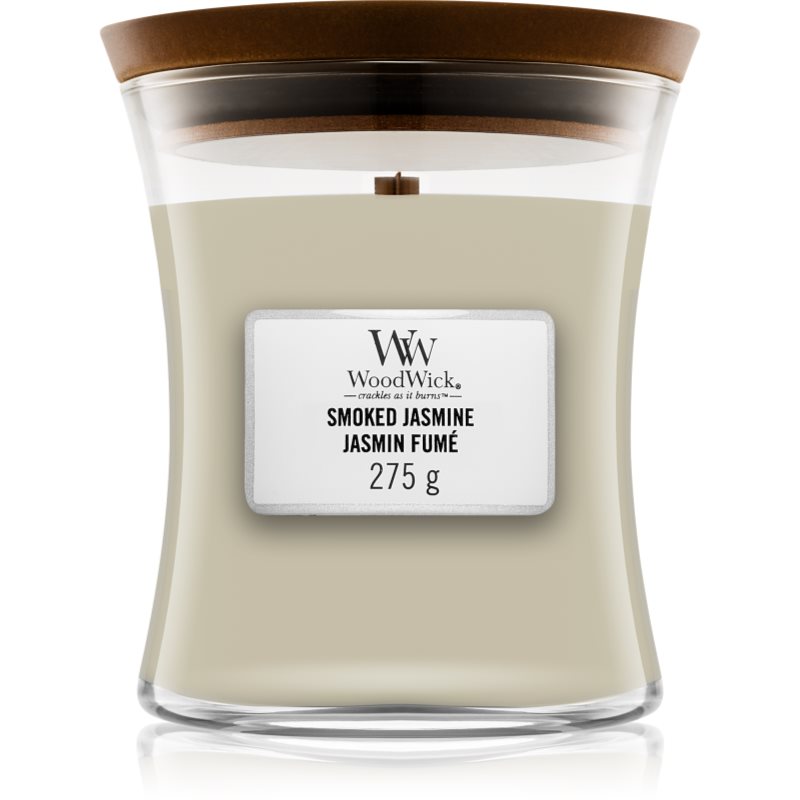 

Woodwick Smoked Jasmine aроматична свічка з дерев'яним гнітом