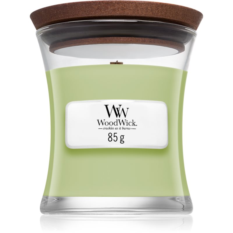 

Woodwick Fig Leaf & Tuberose aроматична свічка з дерев'яним гнітом