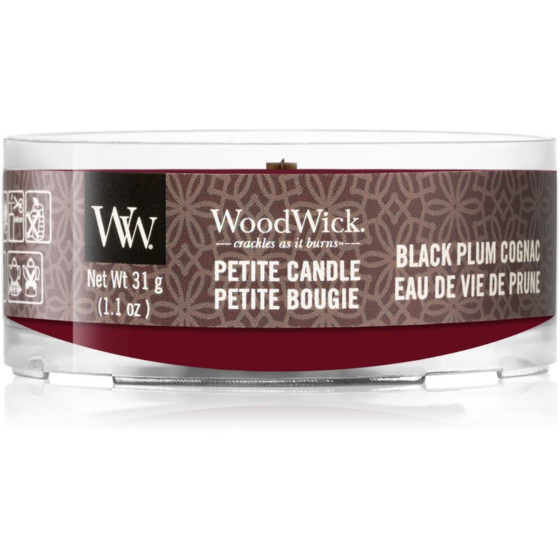 

Woodwick Black Plum вотивна свічка з дерев'яним гнітом