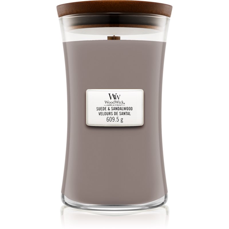 

Woodwick Suede & Sandalwood aроматична свічка