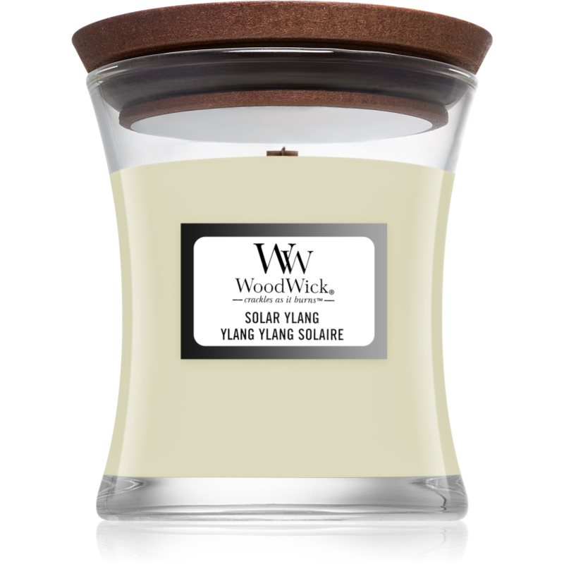 Woodwick Solar Ylang scented candle with wooden wick 85 g
