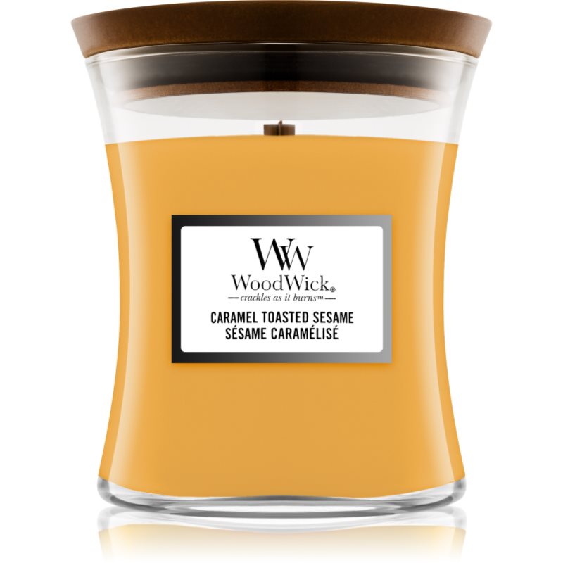 

Woodwick Caramel Toasted Sesame aроматична свічка з дерев'яним гнітом