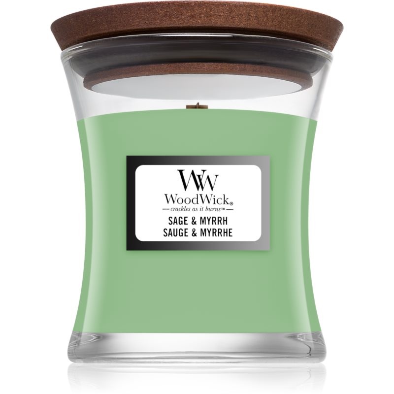 

Woodwick Sage & Myrrh aроматична свічка з дерев'яним гнітом