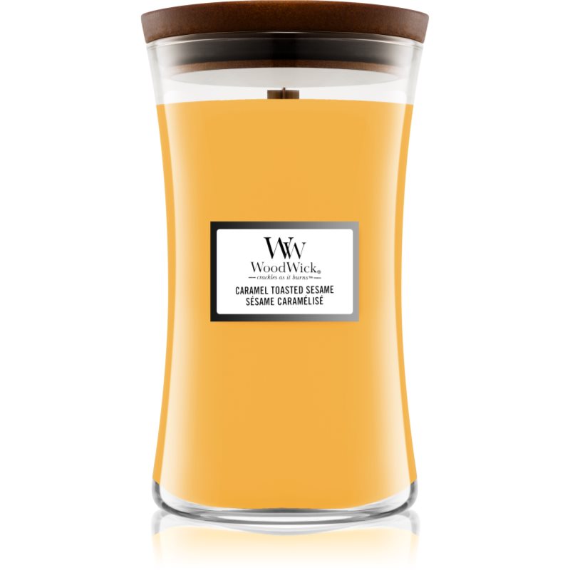 

Woodwick Caramel Toasted Sesame aроматична свічка з дерев'яним гнітом