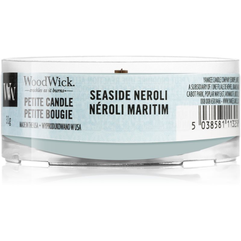 

Woodwick Seaside Neroli вотивна свічка з дерев'яним гнітом