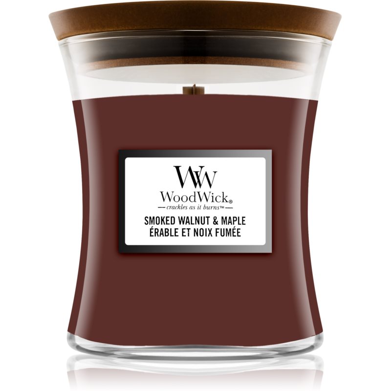 Woodwick Smoked Walnut & Maple Scented Candle With Wooden Wick 275 G
