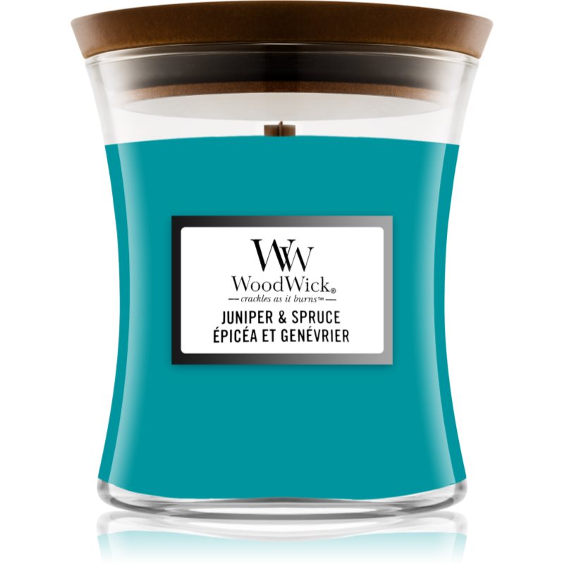 Woodwick Juniper & Spruce Scented Candle With Wooden Wick 275 G
