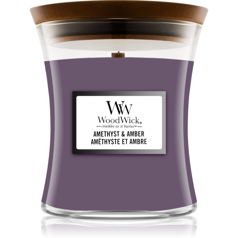 Woodwick Amethyst & Amber kvapioji žvakė 275 g