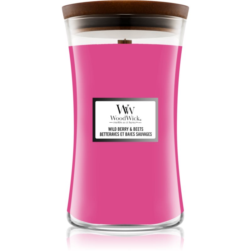 Woodwick Wild Berry & Beets mirisna svijeća s drvenim fitiljem 609,5 g