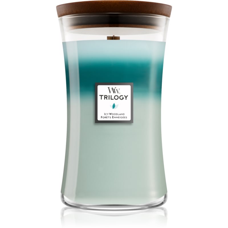 Woodwick Icy Woodland scented candle with wooden wick 609,5 g
