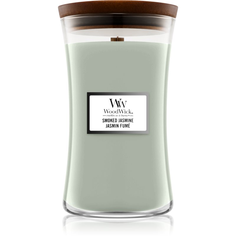 Woodwick Smoked Jasmine lumânare parfumată cu fitil din lemn 609,5 g