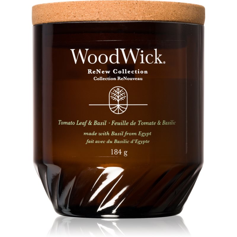 Woodwick Tomato Leaf & Basil scented candle 184 g
