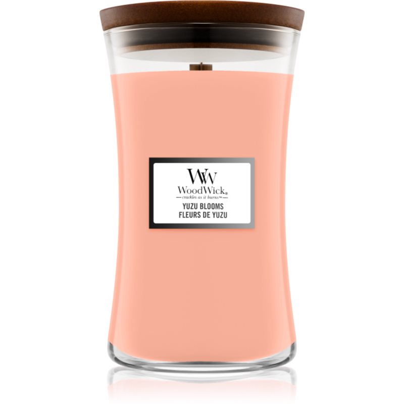 Woodwick Yuzu Blooms mirisna svijeća s drvenim fitiljem 609 g