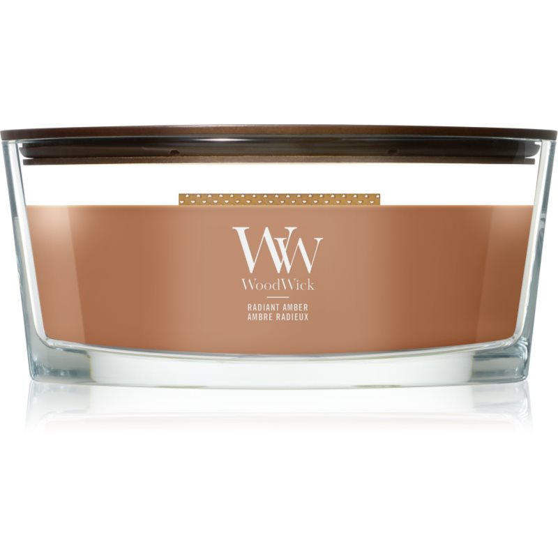 Woodwick Radiant Amber vonná sviečka s dreveným knotom 453.6 g