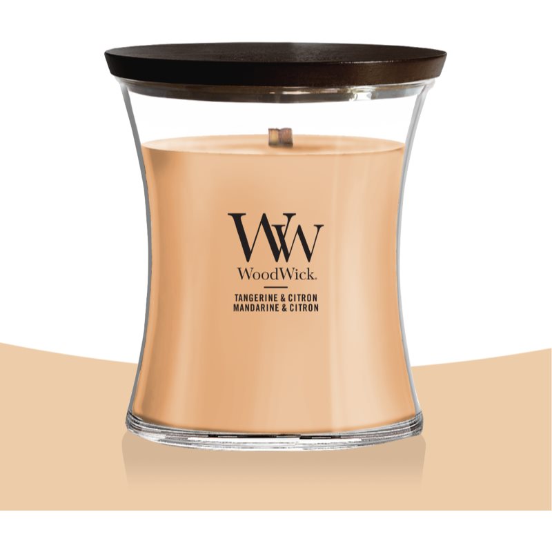 Woodwick Tangerine & Citron Duftkerze mit Holzdocht 275 g (Bild 2)