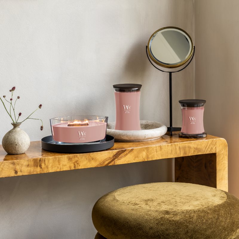 Woodwick Rose Blush Duftkerze mit Holzdocht 610 g (Bild 3)