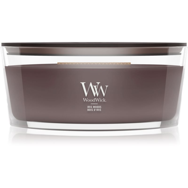 Woodwick Iris Woods scented candle with wooden wick 453.6 g
