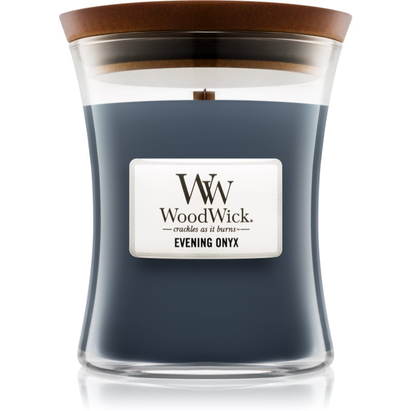 

Woodwick Evening Onyx aроматична свічка з дерев'яним гнітом