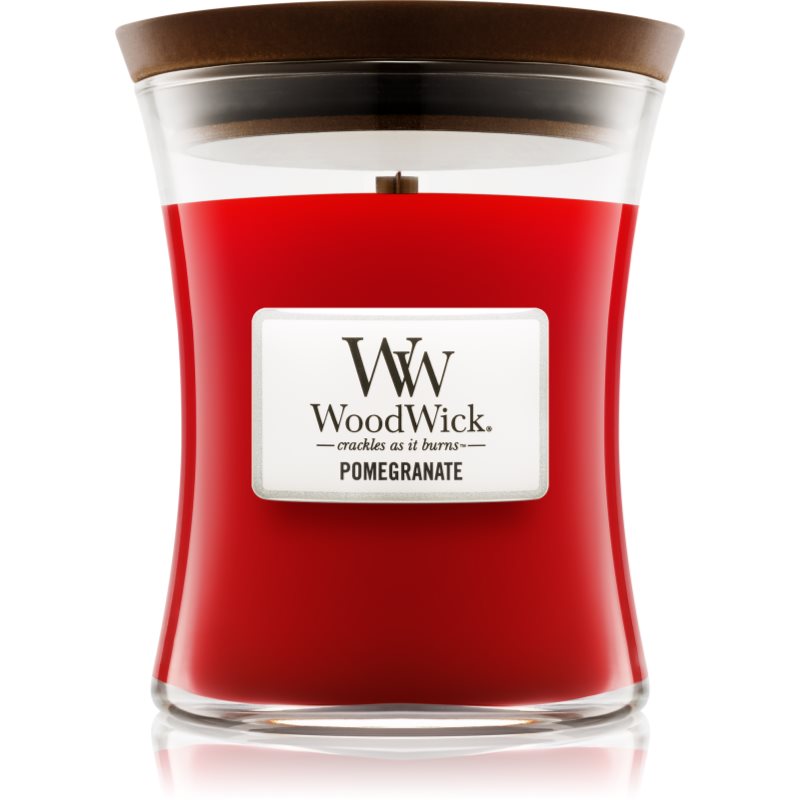 

Woodwick Pomegranate aроматична свічка з дерев'яним гнітом