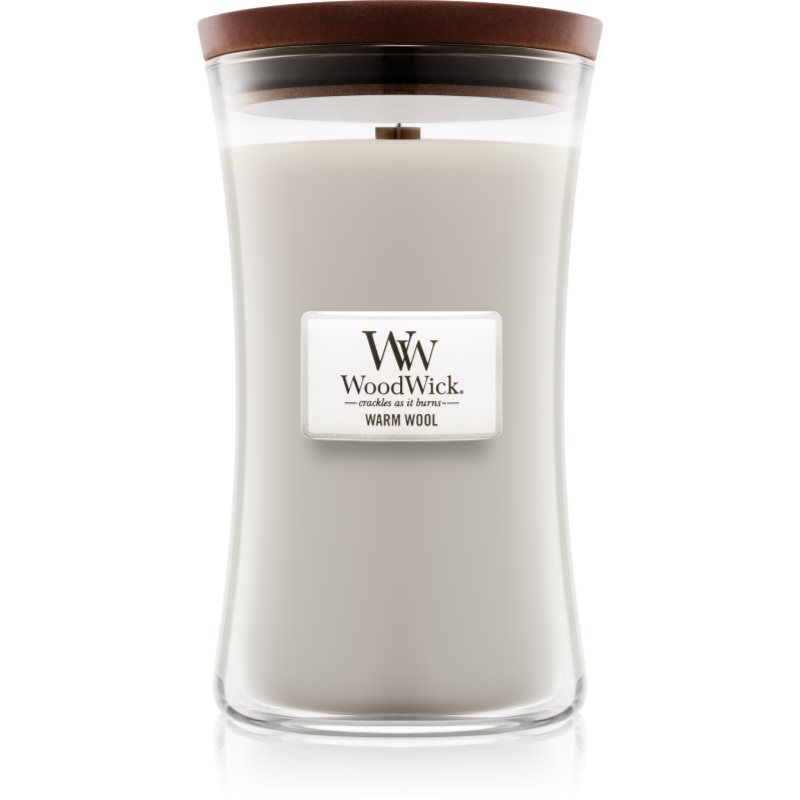 

Woodwick Warm Wool aроматична свічка з дерев'яним гнітом