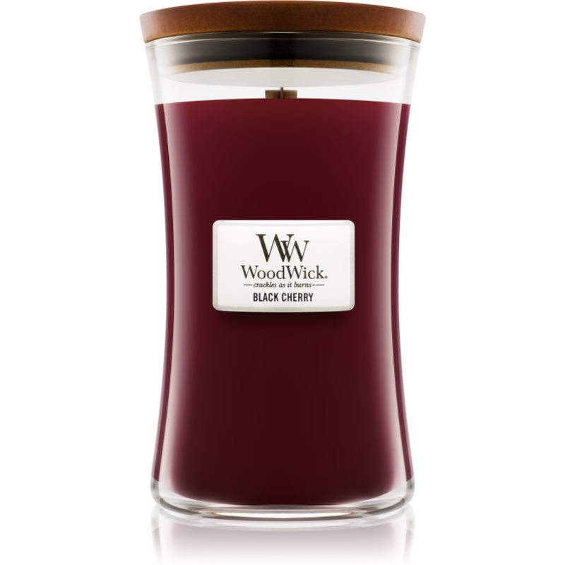 Woodwick Black Cherry kvapioji žvakė medinė dagtis 609.5 g