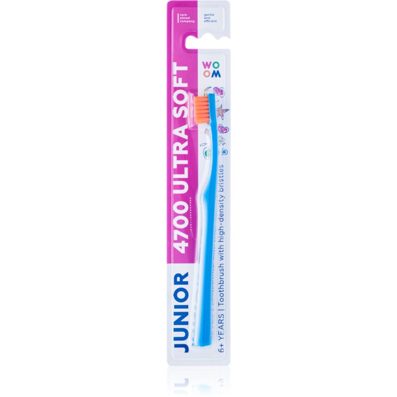 WOOM Toothbrush Junior 4700 Ultra Soft dantų šepetėlis vaikams, 6+ itin minkštas