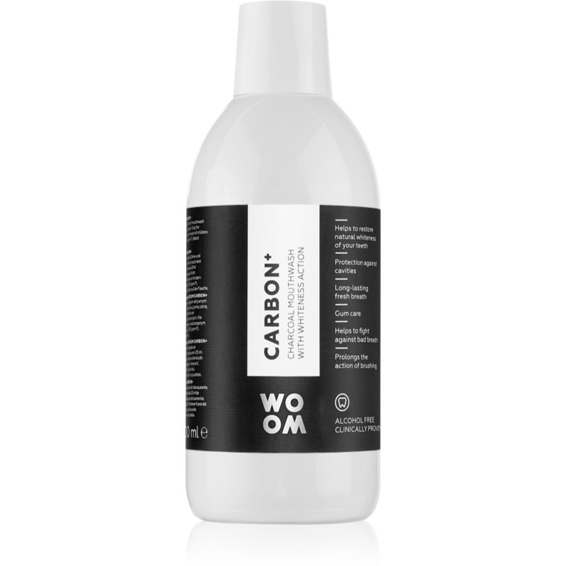 WOOM Carbon+ Mouthwash whitening mouthwash with activated charcoal 500 ml
