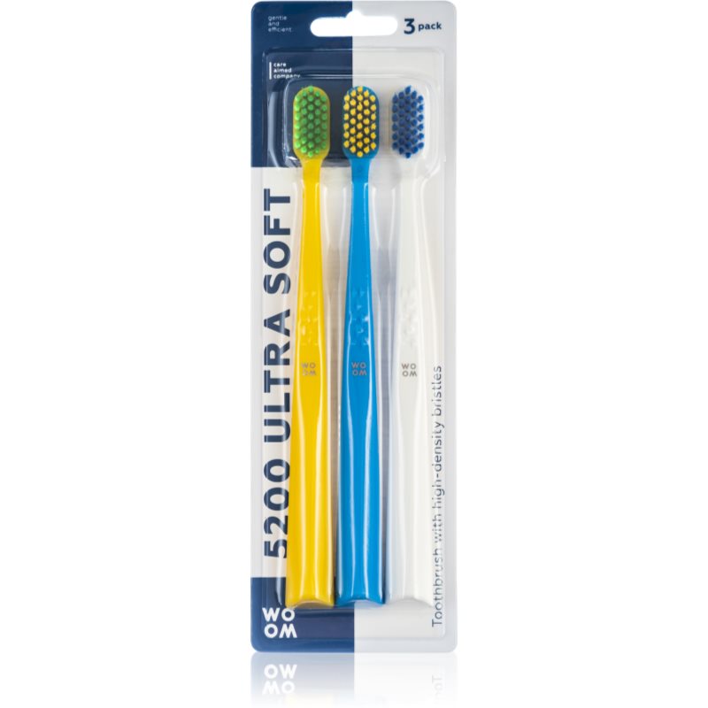 WOOM Toothbrush 5200 Ultra Soft Toothbrushes 3 Pc
