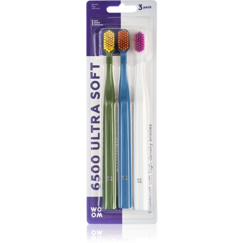 WOOM Toothbrush 6500 Ultra Soft Toothbrushes 3 Pc