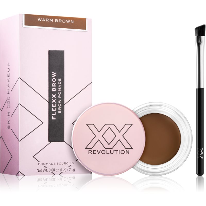 

XX by Revolution FLEXX BROW стійкий гель для брів зі щіточкою відтінок Warm Brown