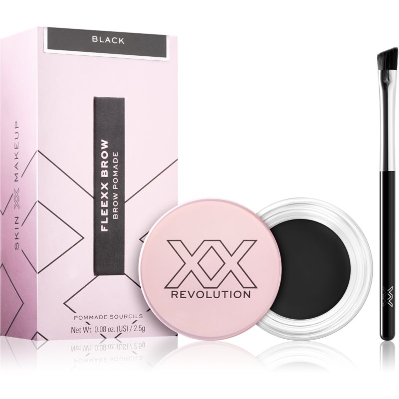 

XX by Revolution FLEXX BROW стійкий гель для брів зі щіточкою відтінок Black 2,5 гр