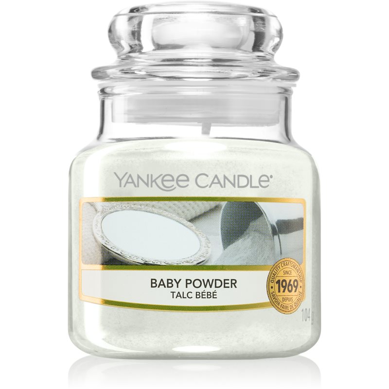 Yankee Candle Baby Powder dišeča sveča Classic majhna 104 g