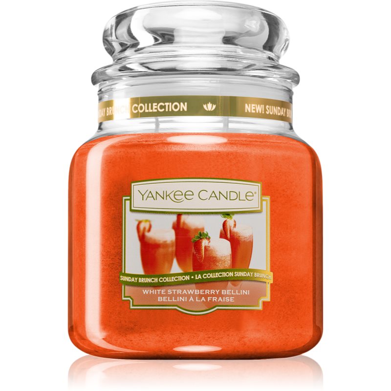 

Yankee Candle White Strawberry Bellini aроматична свічка Classic середня