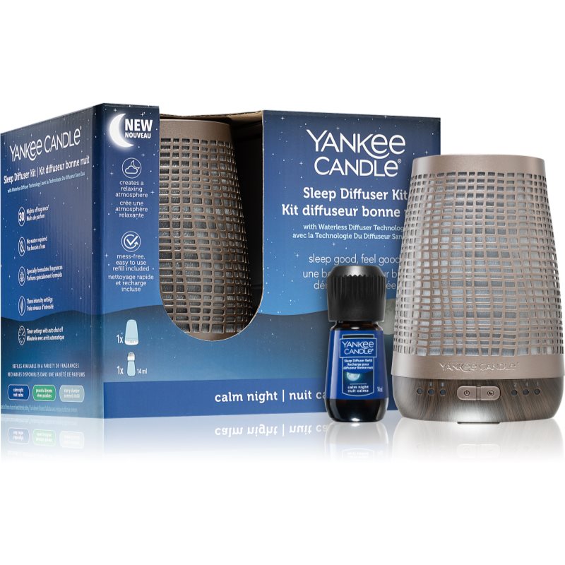 Yankee Candle Sleep Diffuser Kit Bronze električni difuzor   nadomestno polnilo 1 kos