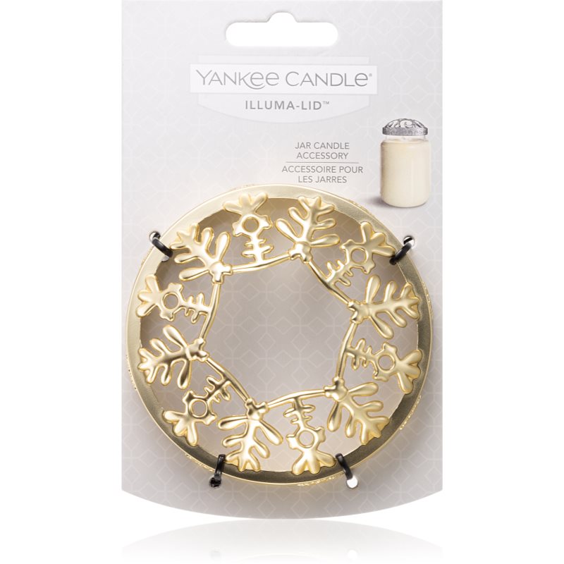 

Yankee Candle Snowflake Frost декоративне кільце для ароматизованої свічки Classic велика та середня підставка (Gold)
