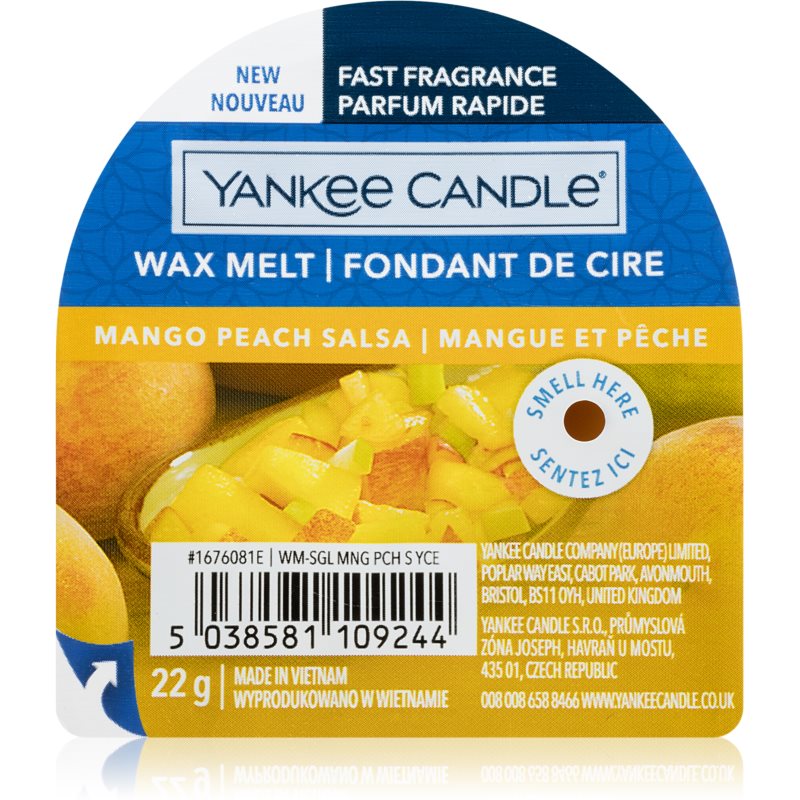 Yankee Candle Mango Peach Salsa Wax For Electric Wax Melter 22 G