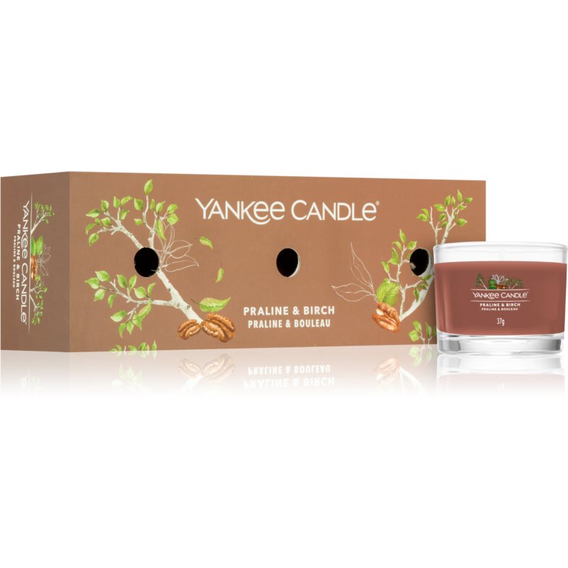 Yankee Candle Praline & Birch Gift Set 3x37 G